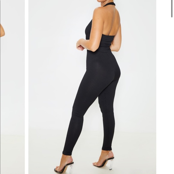 Ribbed halter jumpsuit - Picture 3 of 3